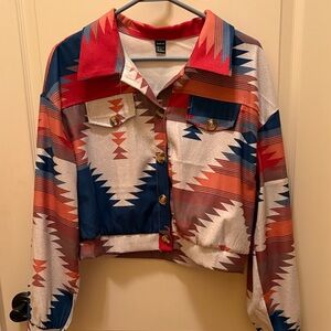 SHEIN Multicolor Aztec Jacket